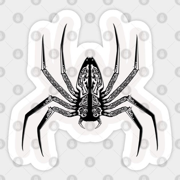 black spider Sticker by KHMISSA ART